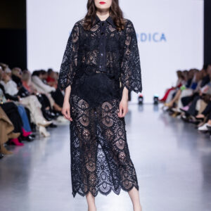 black lace jacket and long skirt set Dagö
