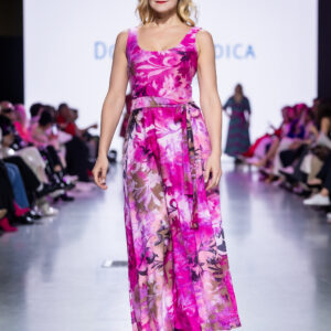 Pink VOLUPUU jaquard viscose dress