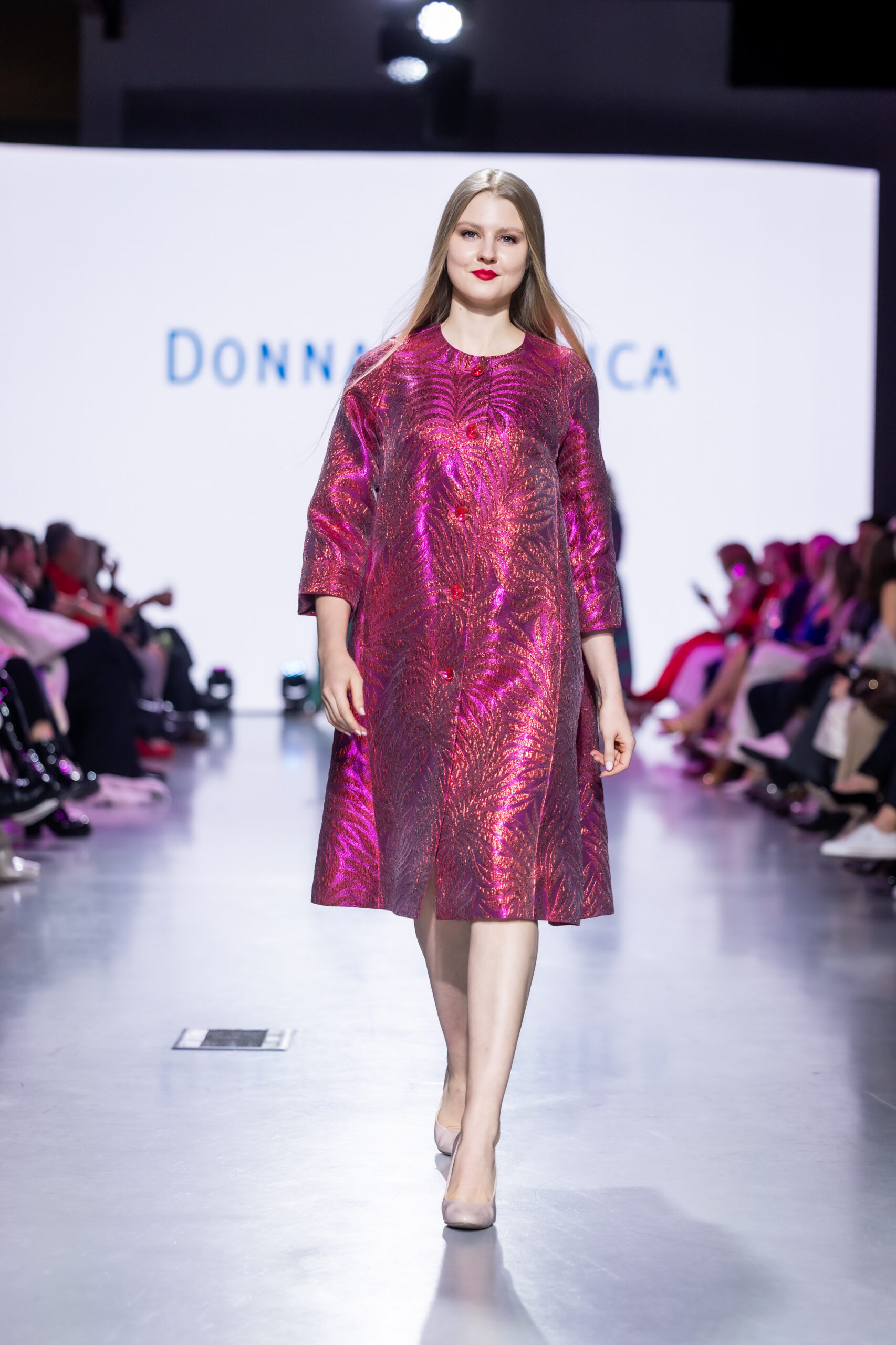 Brocate jacket coat pink red