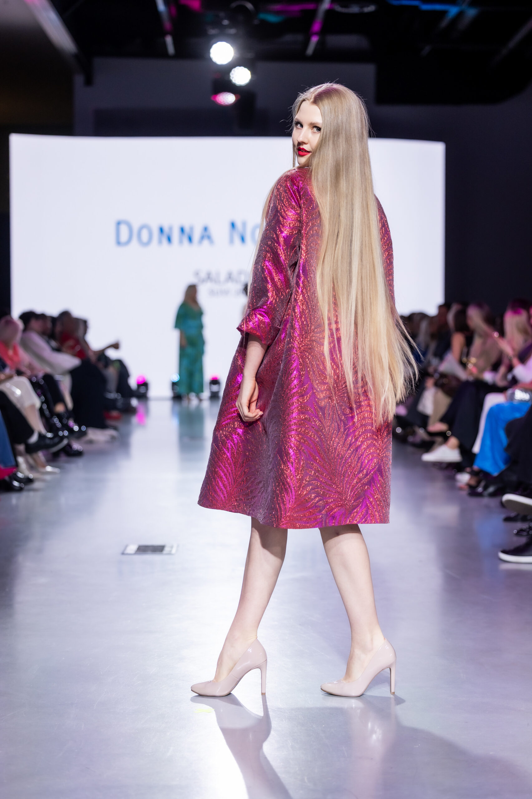 Brocate jacket coat pink red