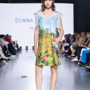 Summer bog panel print slip dress