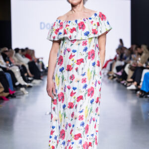 linen dress with meadow flowers