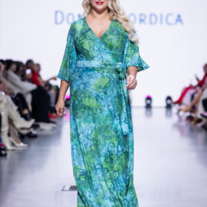 tie dye turquoise viscose dress