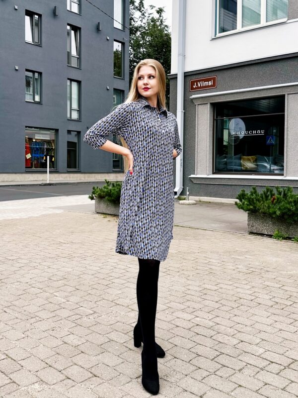 graphic print tunic dress