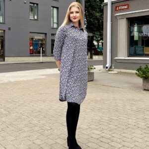graphic print tunic dress