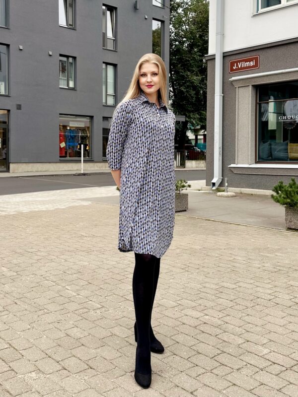 graphic print tunic dress