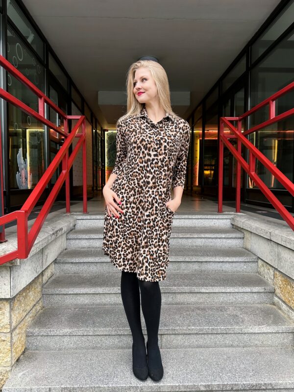 leopard print tunic dress