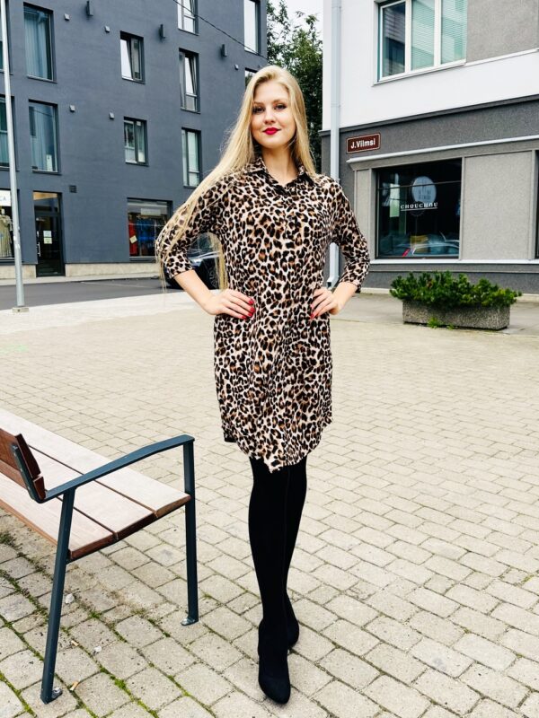 leopard print tunic dress