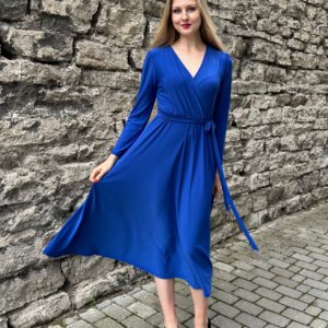royal blu midi dress