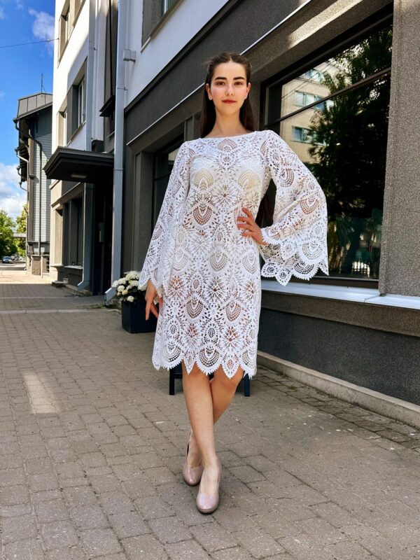 white lace dress