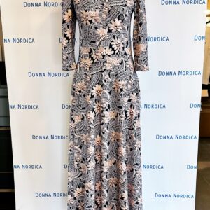 Lace print ft cotton maxi dress