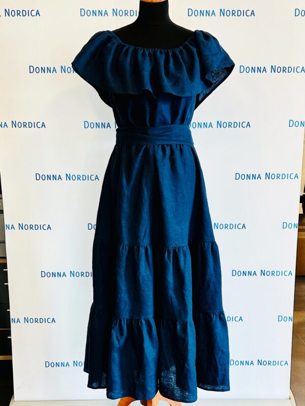 liina festival linen dress denim