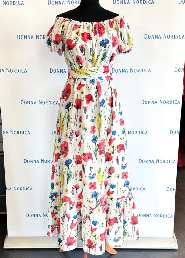linen floral dress