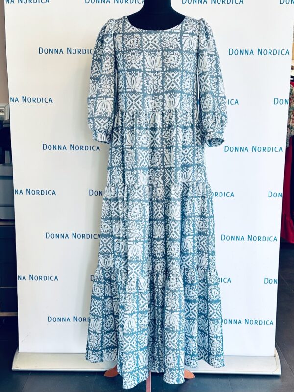 linen dress decor print indigo