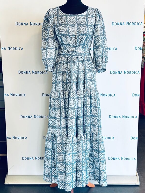 linen dress decor print indigo