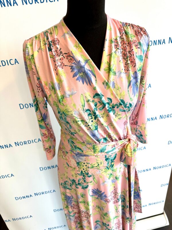 pink flower print maxi dress