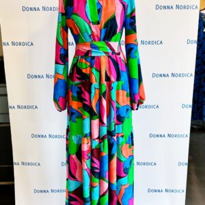 bright colors maxi viscose dress