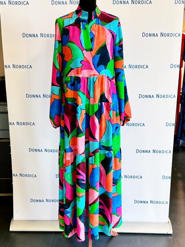 bright colors maxi viscose dress