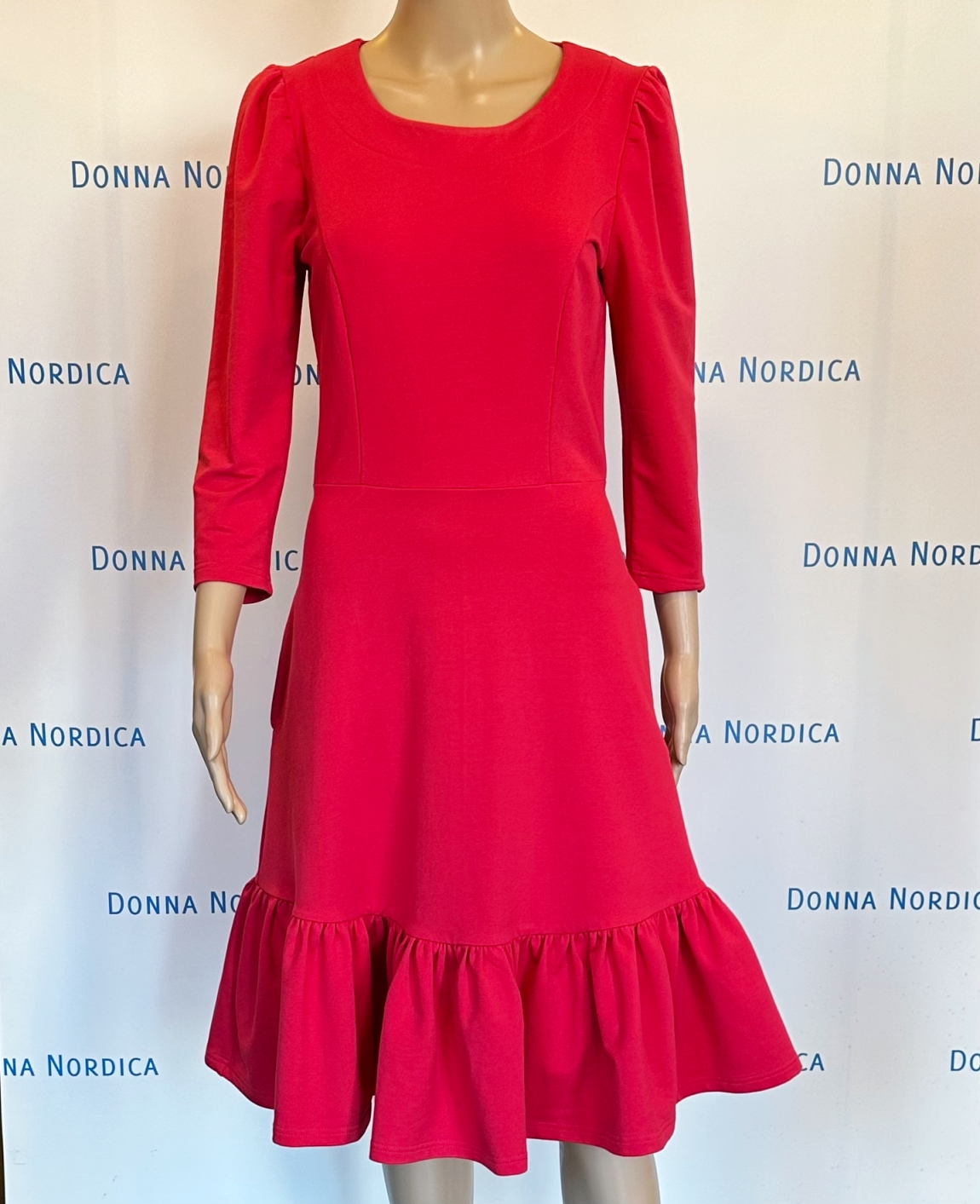 fuchsia color cotton dress