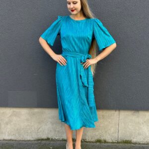 festa pleated turquoise dress Donna Nordica