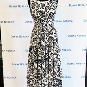 blackandwhite viscose-linen summer dress