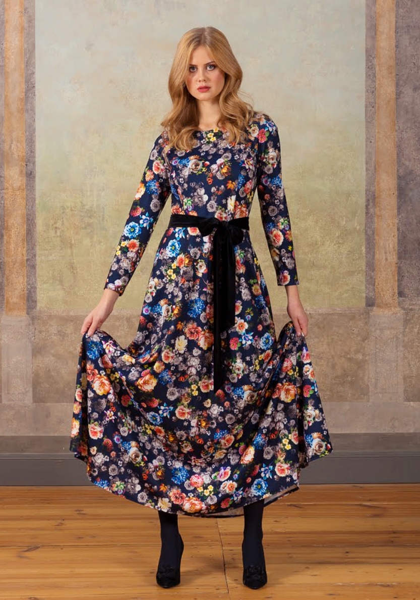flower print autumn dress