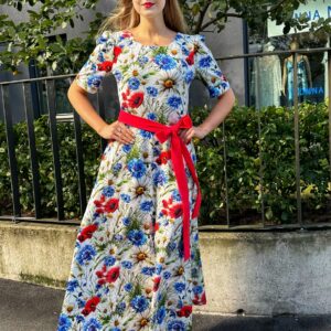 meadow print corron maxi dress Donna Nordica