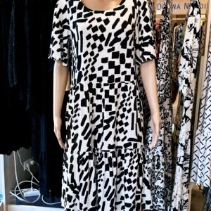 blackandwhite viscose dress