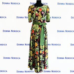 vegetable print cotton dress