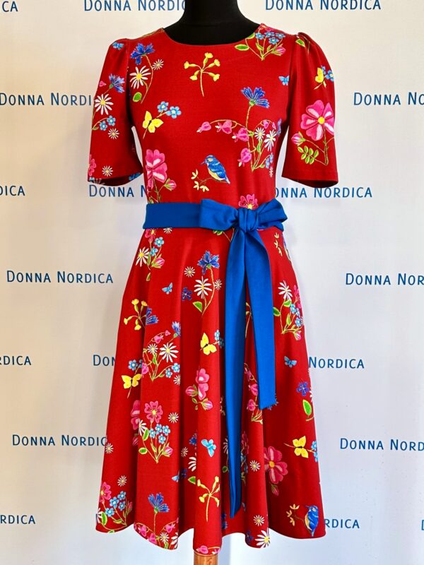 Lihula print red short dress