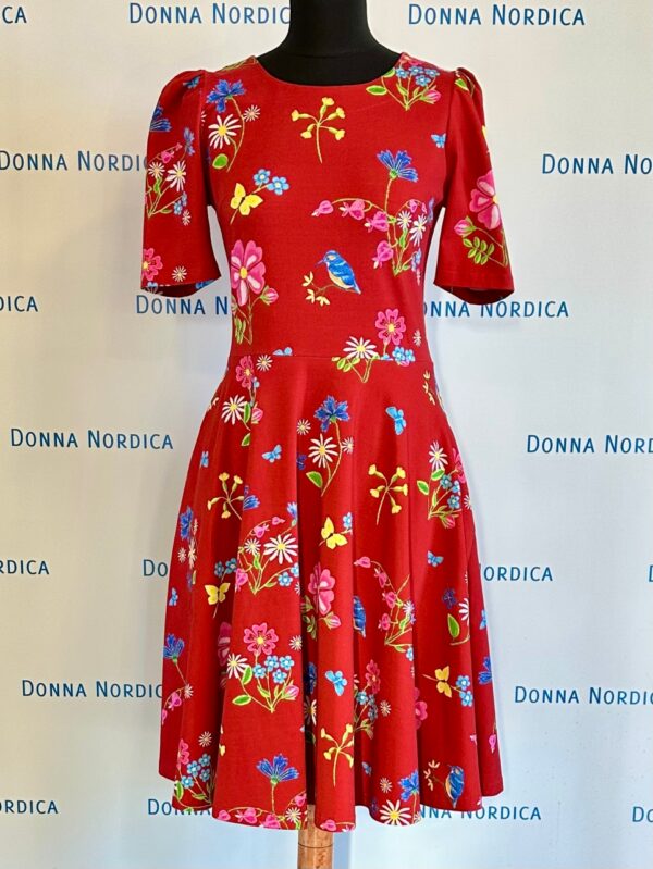 lihula print short red dress