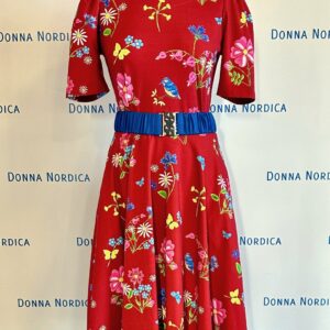 Lihula print red short dress