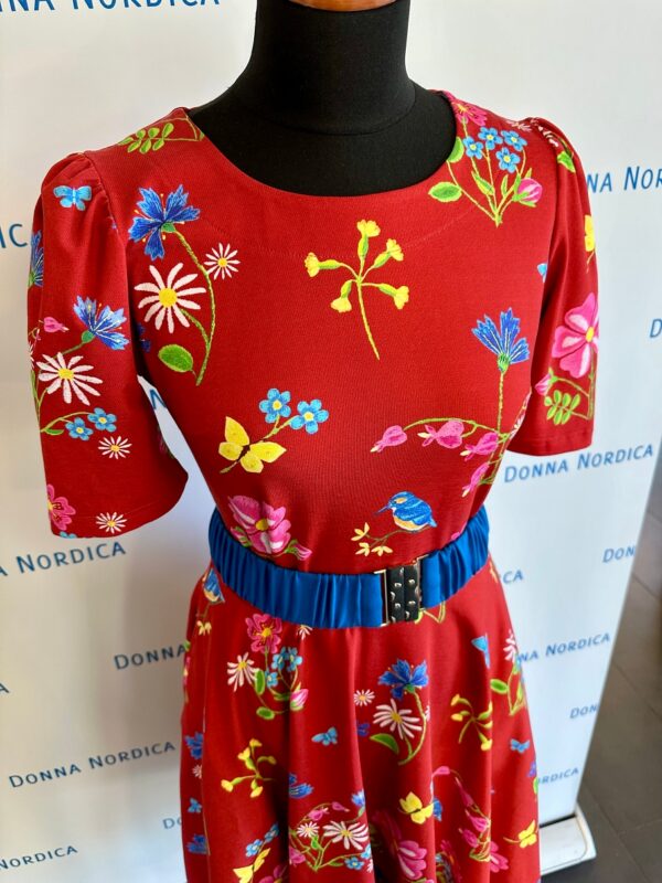 lihula print short red dress