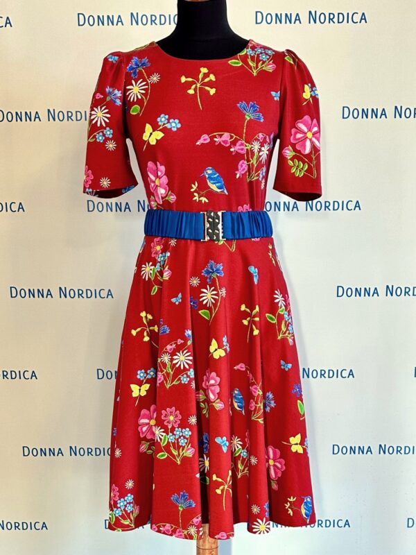 Lihula print red short dress