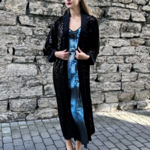 UDU FOG print dress with sequined kimono