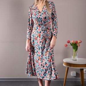 water color flower print dress