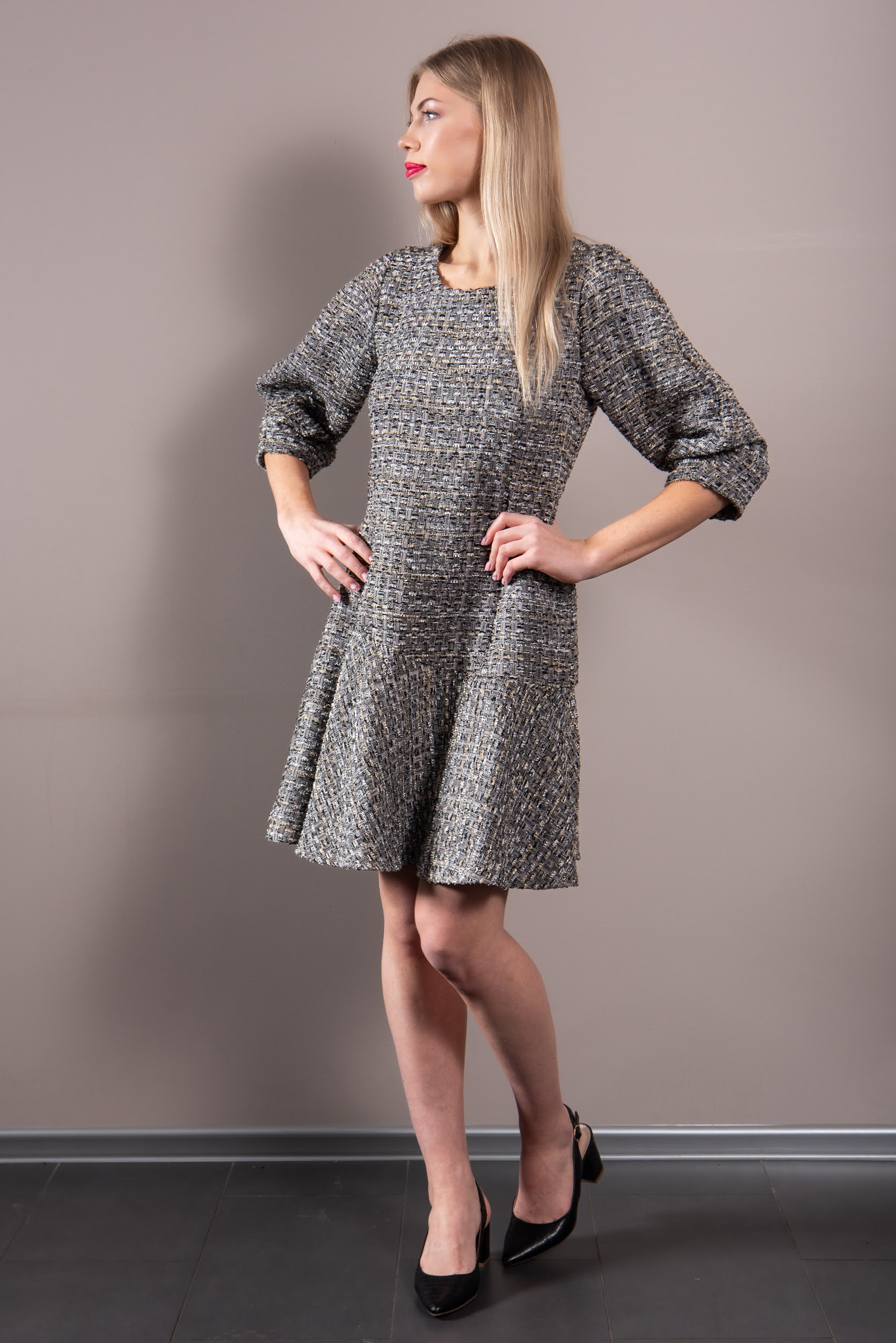 bouclet twist dress