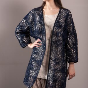 lace kimono navy blue