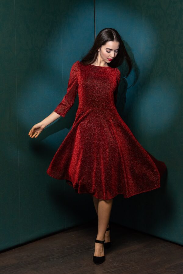 sparkling red rubin tango dress