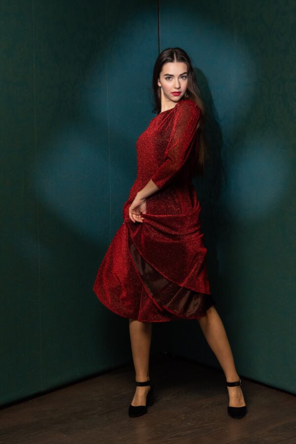 sparkling red rubin tango dress