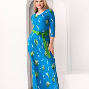 lily of valley cotton maxi dress