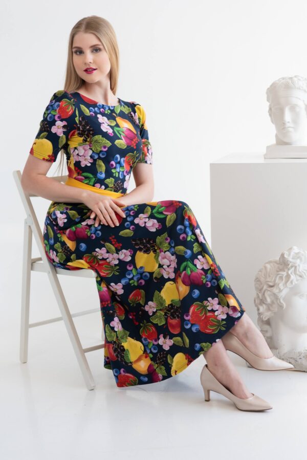 fruits print cotton dress