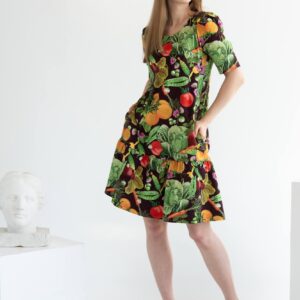 vegetables print dress
