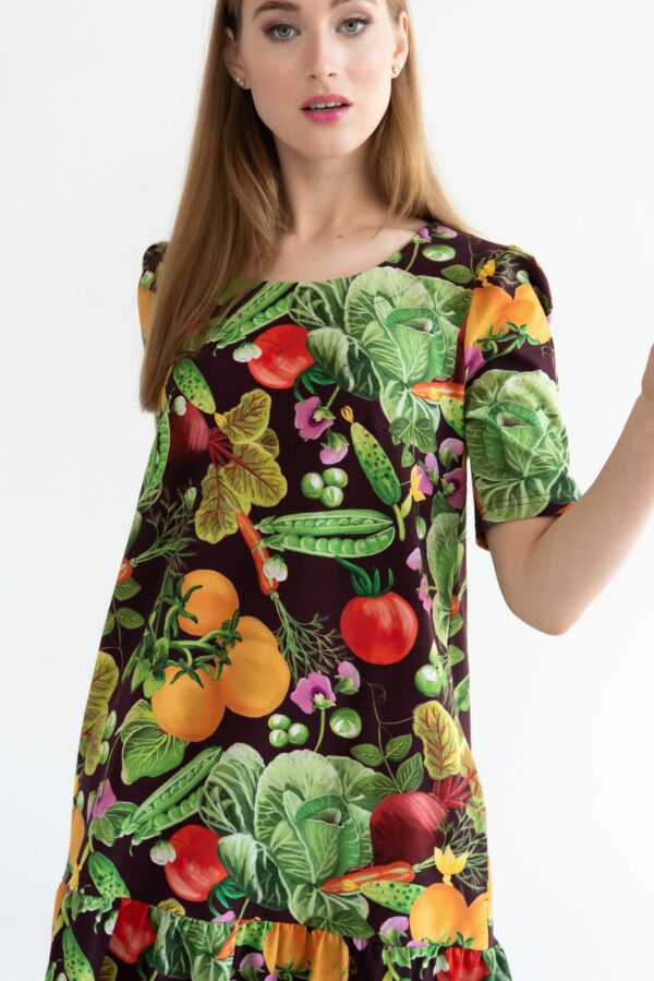 vegetables print dress