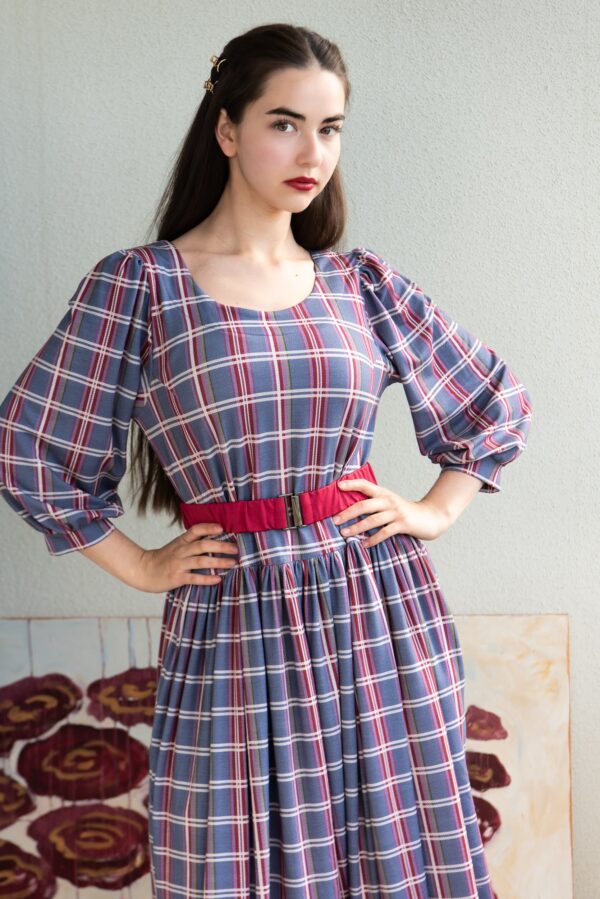 check pattern kaapot dress