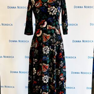 fantasy print viscose midi dress