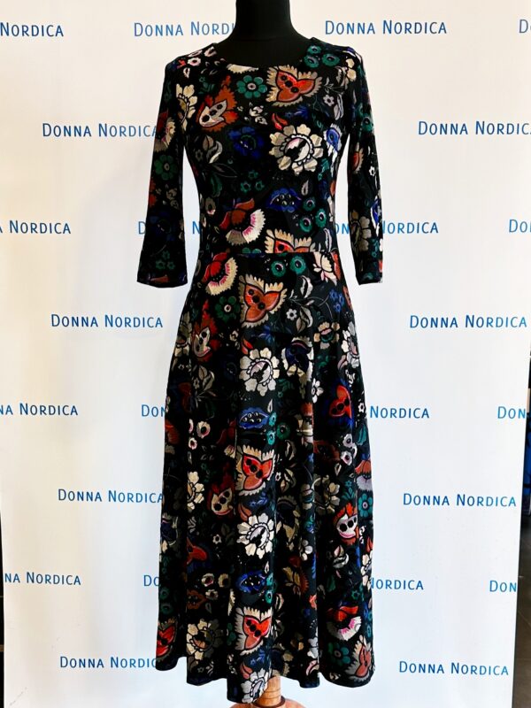fantasy print viscose midi dress