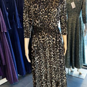 wrap dress leopard print velvet