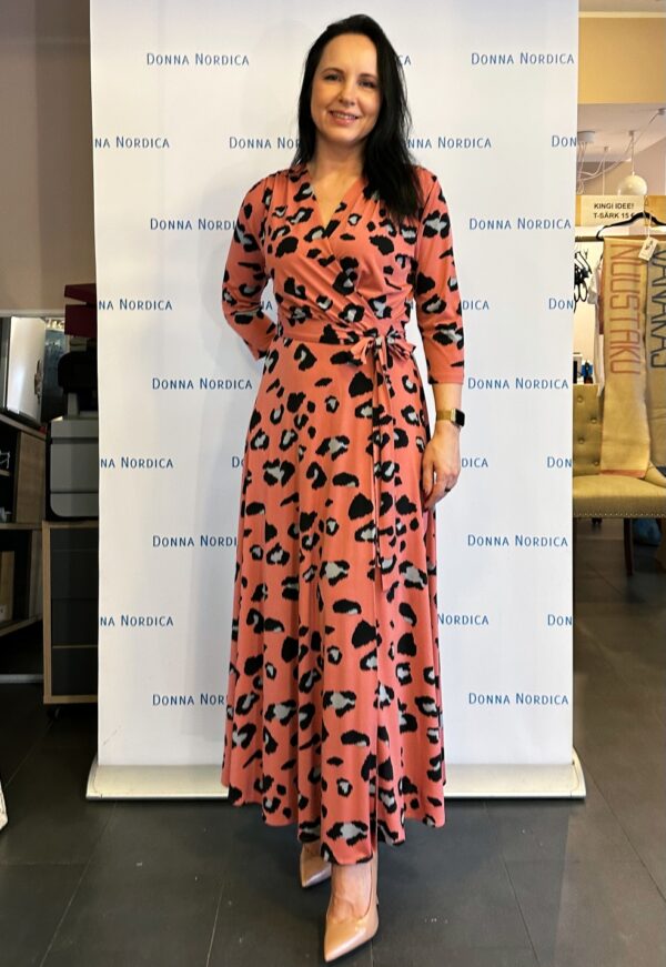 PINK PANTER WRAP DRESS