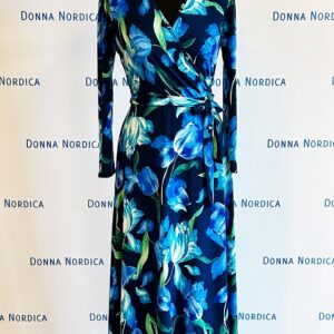 sapphire tulips print midi dress